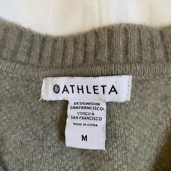 Athleta Hawthorn Leopard Print Extra Fine Merino Wool Blend Sweater Medium - Picture 10 of 13